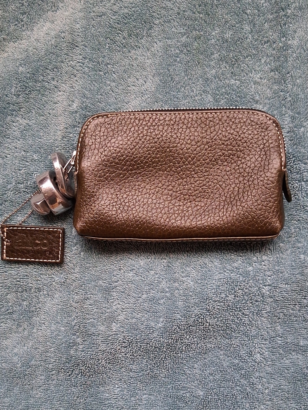 Women's Latico Pebbled Olive Green Leather Zip Wallet